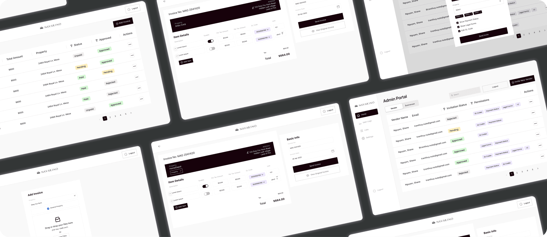 Navarino real-estate AI dashboard