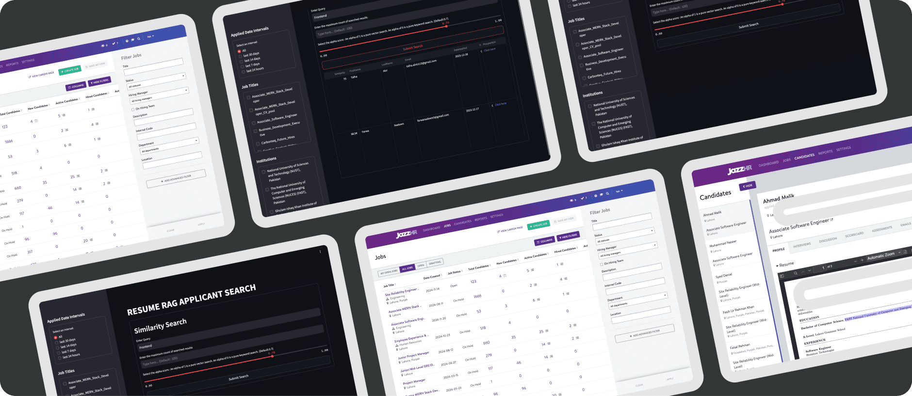 Resume screening AI platform